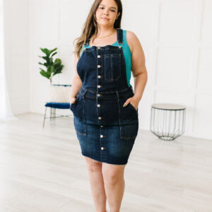 Agnes Denim Overall Dress - Fashion Are Us