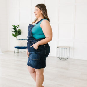 Agnes Denim Overall Dress - Fashion Are Us