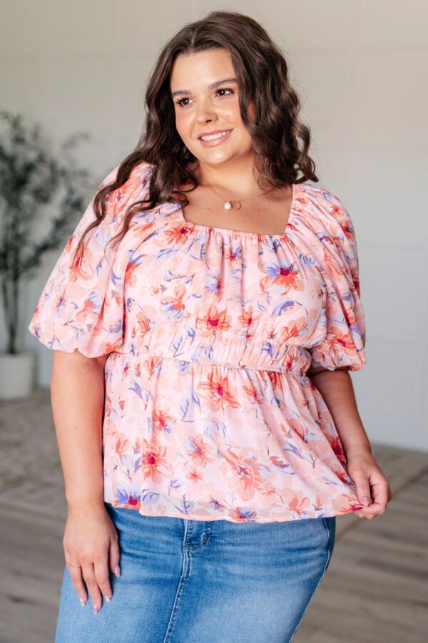 A Powerful Force Square Neck Balloon Sleeve Blouse - Fashion Are Us