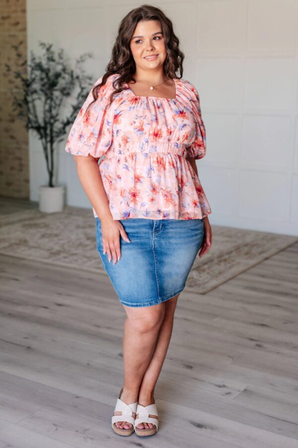 A Powerful Force Square Neck Balloon Sleeve Blouse - Fashion Are Us, LLC